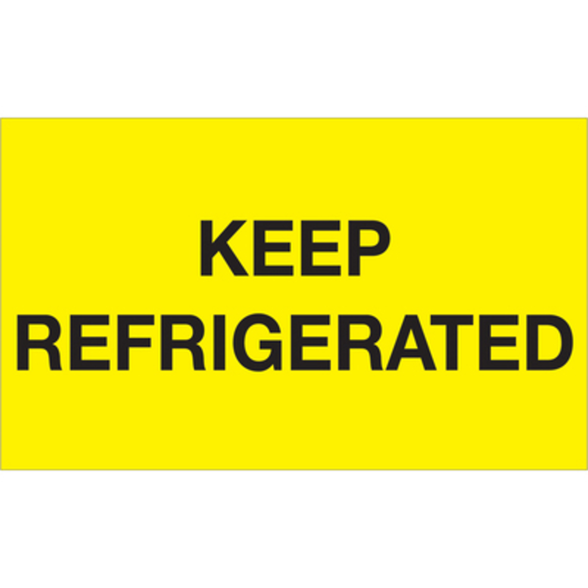 3 x 5in. - "Keep Refri (Fluo Yello Label 500/CS, Model# DL1115